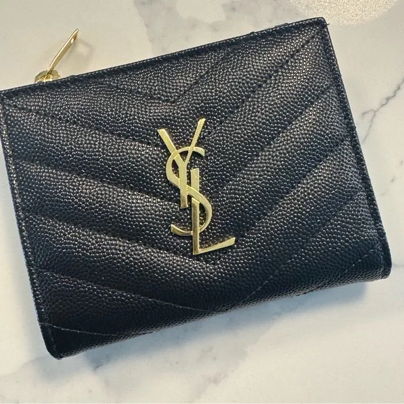 SAINT LAURENT black Cassandre Matelasse Bi-Fold Wallet - Picture 12 of 15
